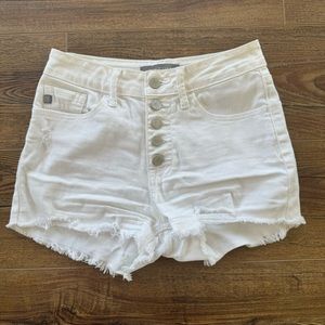 White Jean Shorts